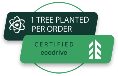 1 TREE PLANTED PER ORDER. Certified Ecodrive