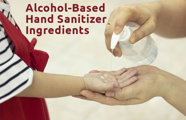 Ingredientes desinfectantes para manos a base de alcohol