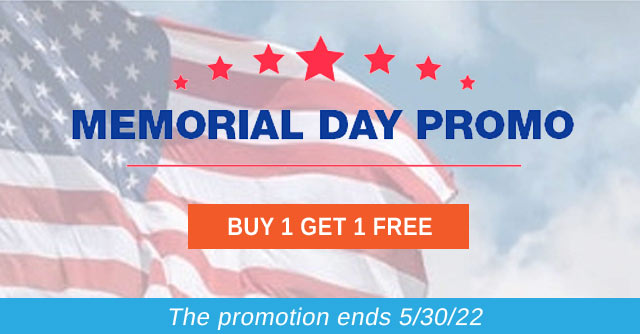 Memorial Day Sale - Buy 1 Get 1 FREE