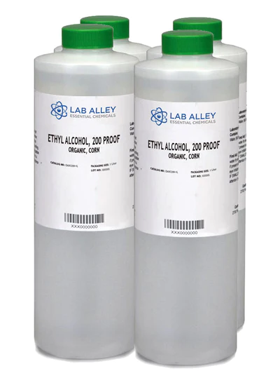 Order Lab Alley brand Organic Alcohol 200 Proof in 1 liter
bottles.